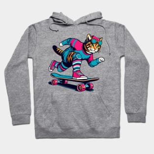 Skateboarding Cat Hoodie